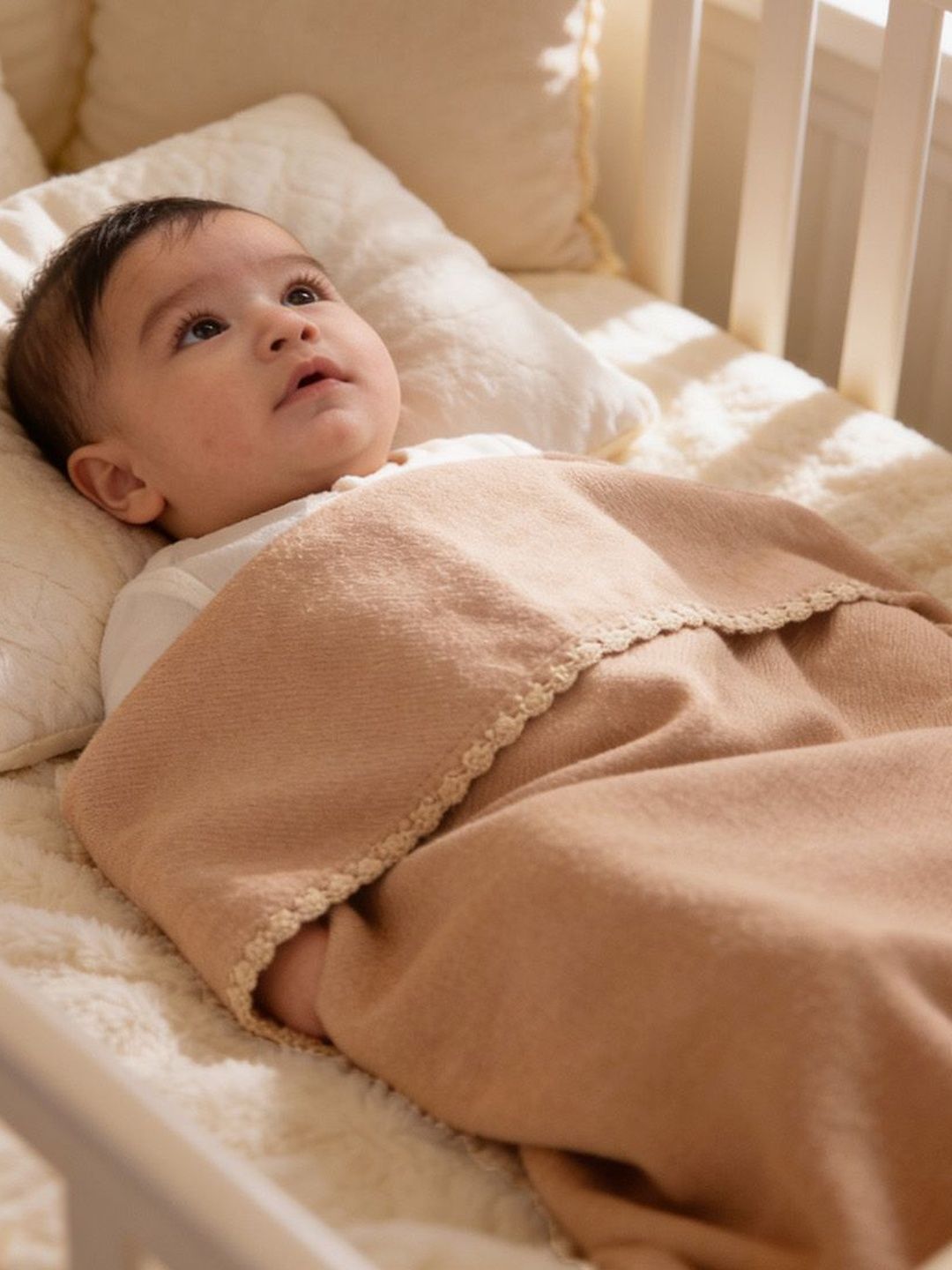 THE BABY TRUNK Beige & Camel Brown Woollen Core-image-29