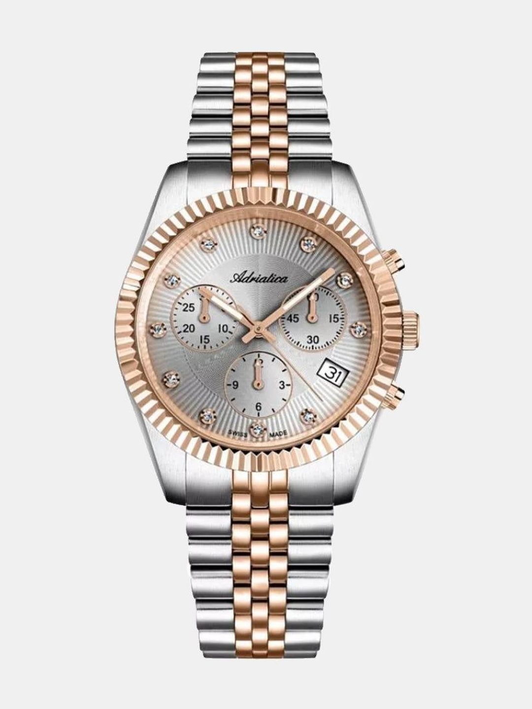 Adriatica Women Dial & Stainless Steel Bracelet Style Straps Analogue Chronograph Watch A3809.R1R7CH-image-6