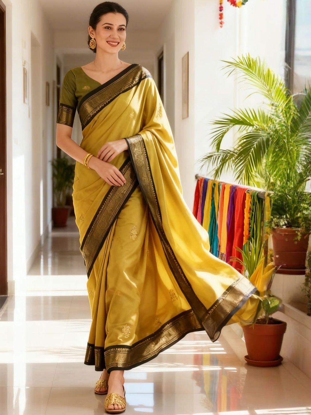 HERE&NOW Woven Design Art Silk Kanjeevaram Saree-picture-42