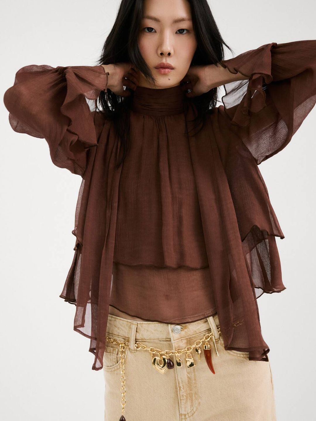 MANGO High Neck Layered Top-picture-16