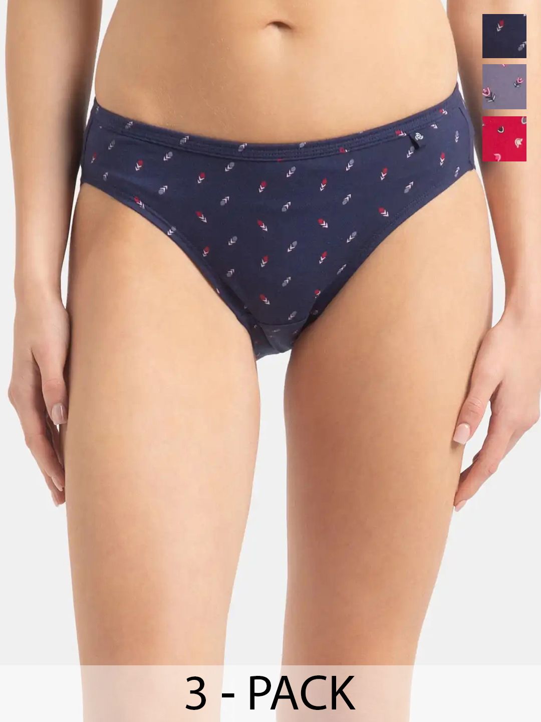 Pack of 5 Medium Coverage Super Combed Cotton Bikini With StayFresh Treatment - 1410-image-24