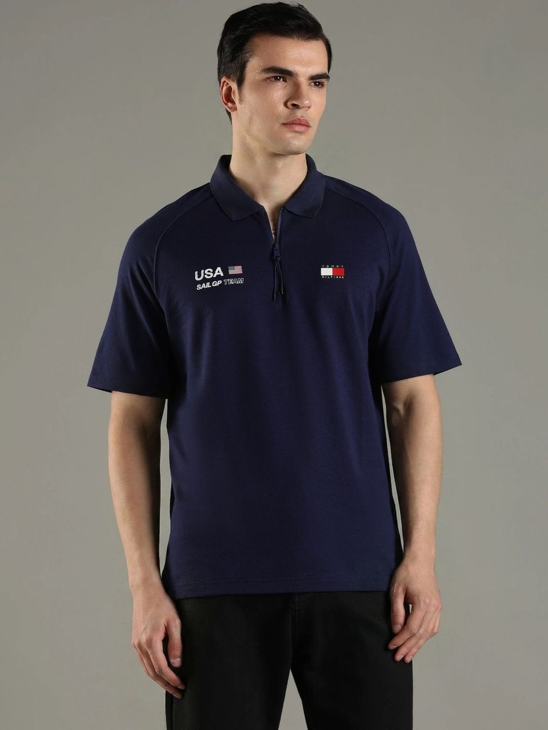 Tommy Hilfiger Men Brand Logo Printed Polo Collar T-shirt-picture-11