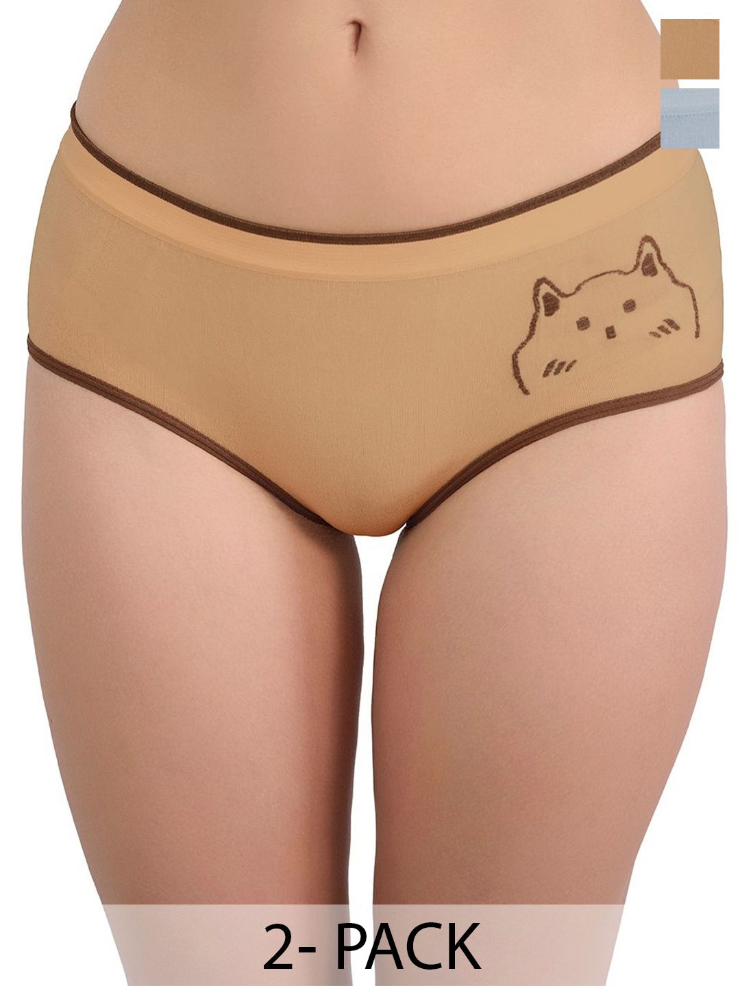 Moda Rapido Women Pack of 2 Printed Basic Briefs-picture-19