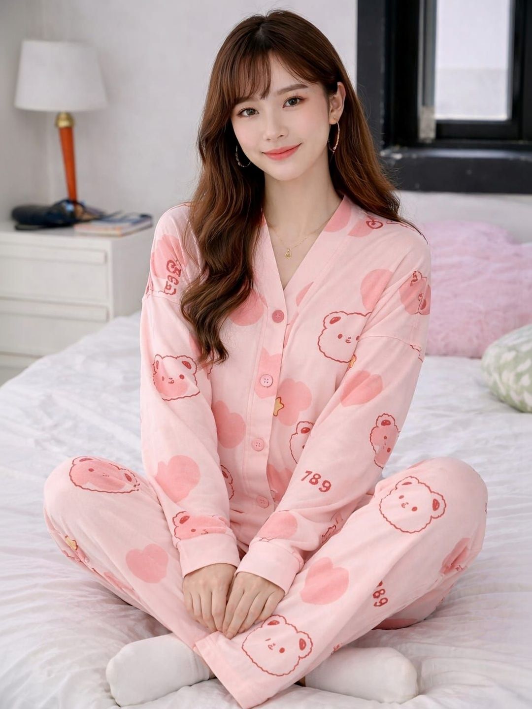 Stem Rope Women Printed Night suit-picture-17