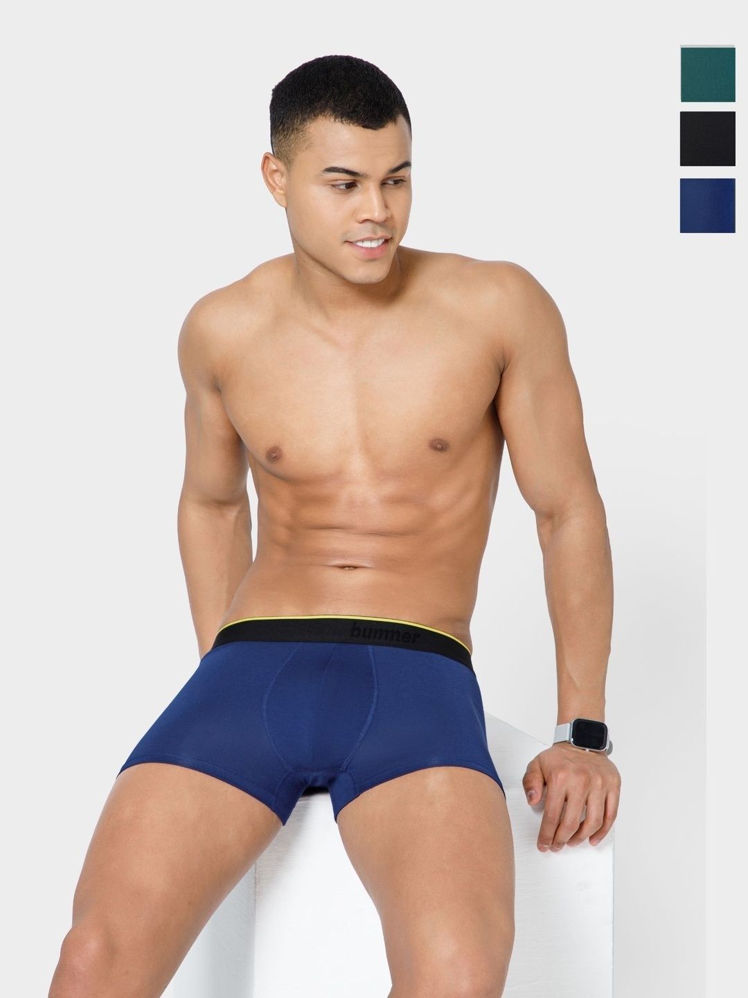 bummer Pack of 3 Modal Solid Trunks-picture-23