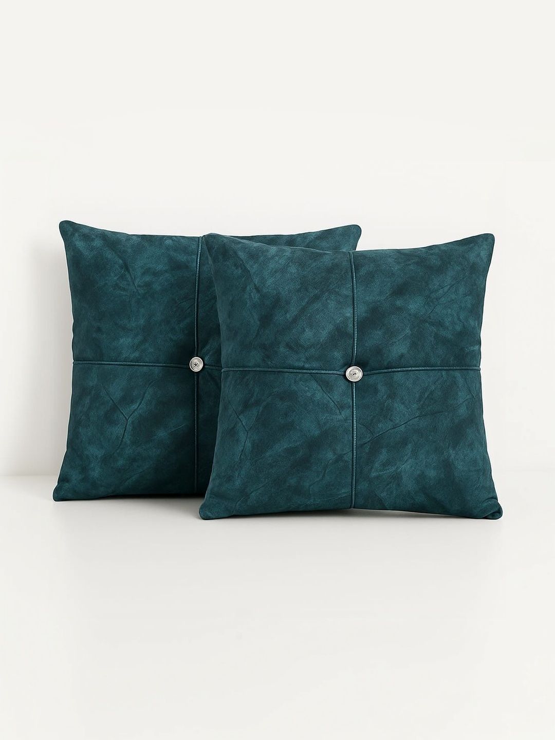 VRINDAKUL Multicoloured Set of 2 Faux Velvet Ultra Soft Core Pillow-picture-18