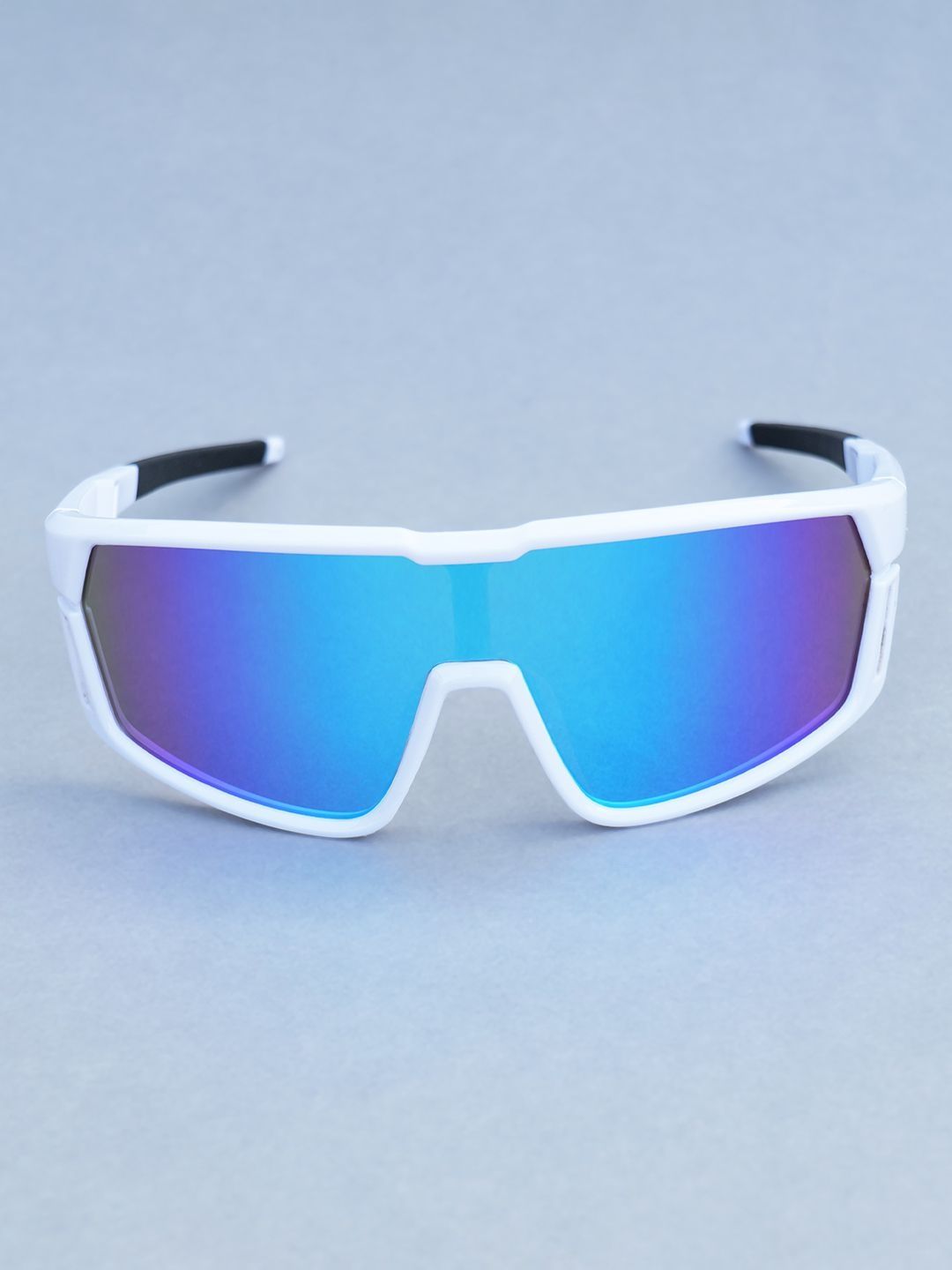 DukieKooky Unisex Kids Blue Lens & White Sports Sunglasses with