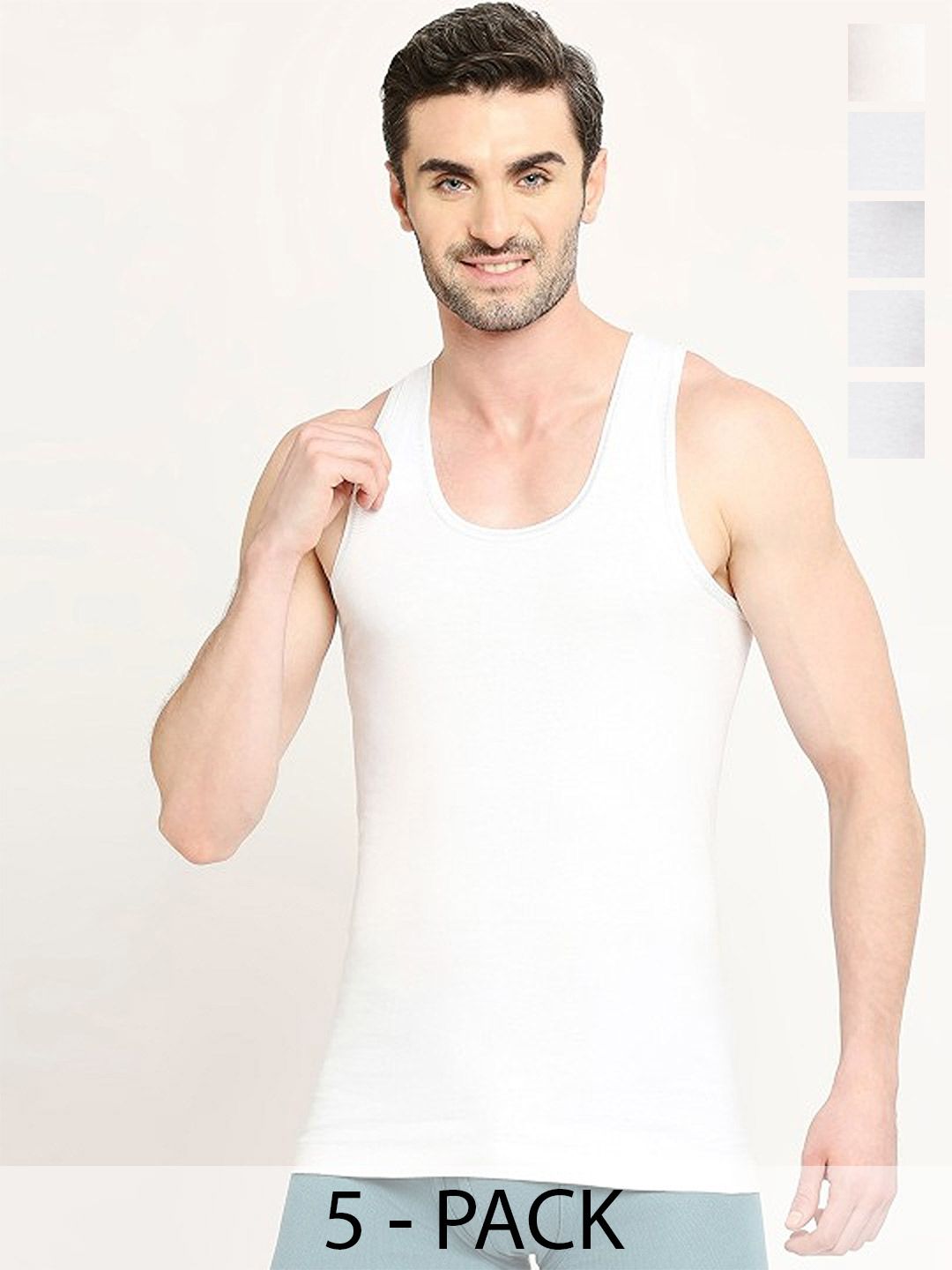CAVENDERS Pack Of 5 Cotton Basic Innerwear Vests a115=SWIFT---5---85-picture-23