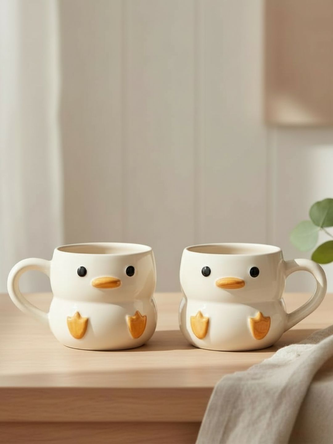 Kraftlik Handicraft White Crafted Ceramics Solid Ceramic Glossy Cups Set of Cups and Mugs-image-30