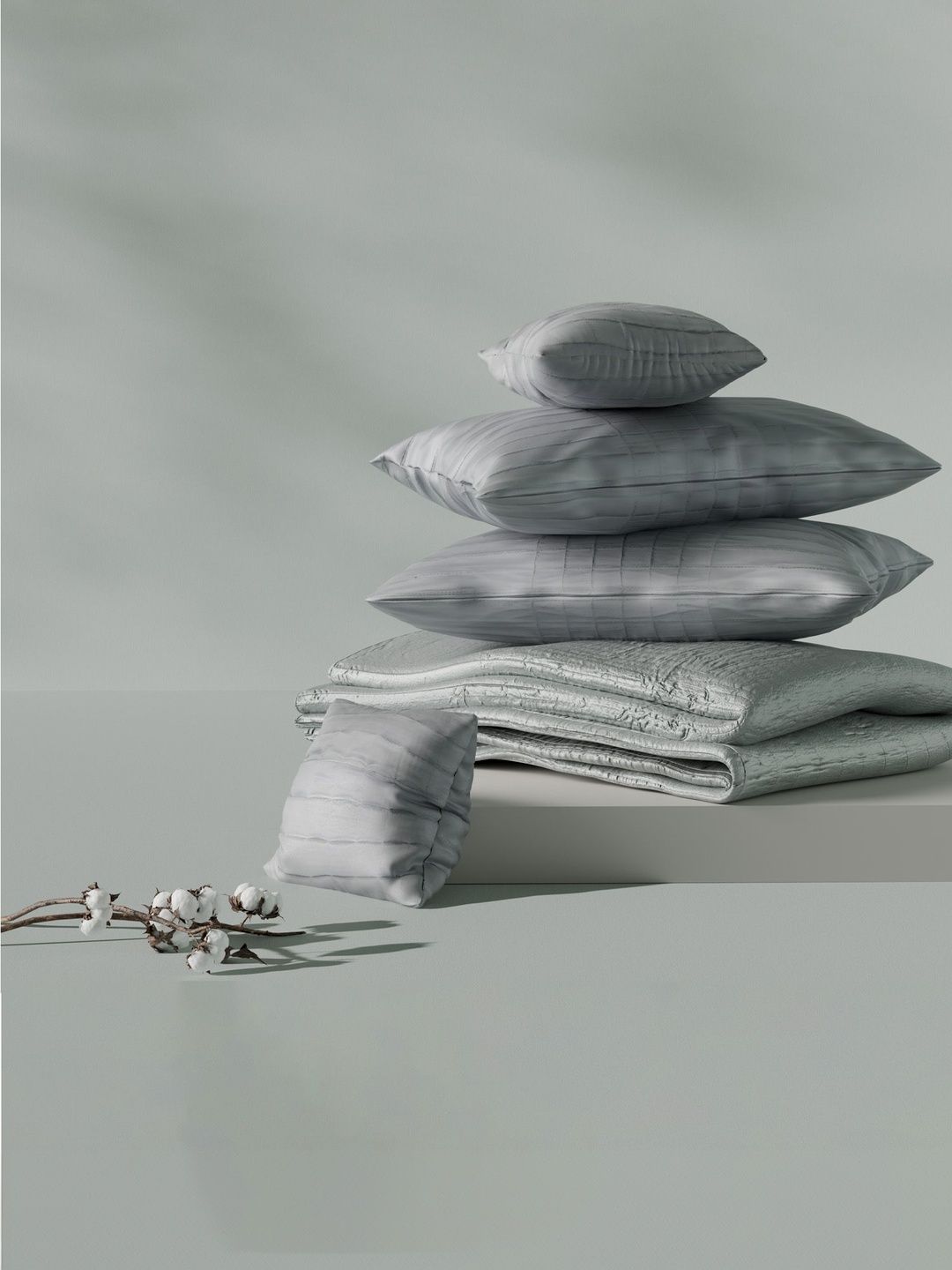 NESTERRA Grey Polycotton Double King Superfine Bedding Set-image-22