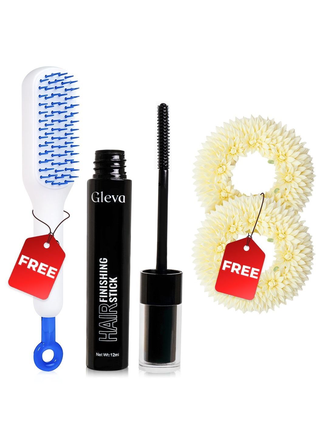 Gleva Hair Finishing Stick With Gajra Accessories - Black - 12 ml-image-33