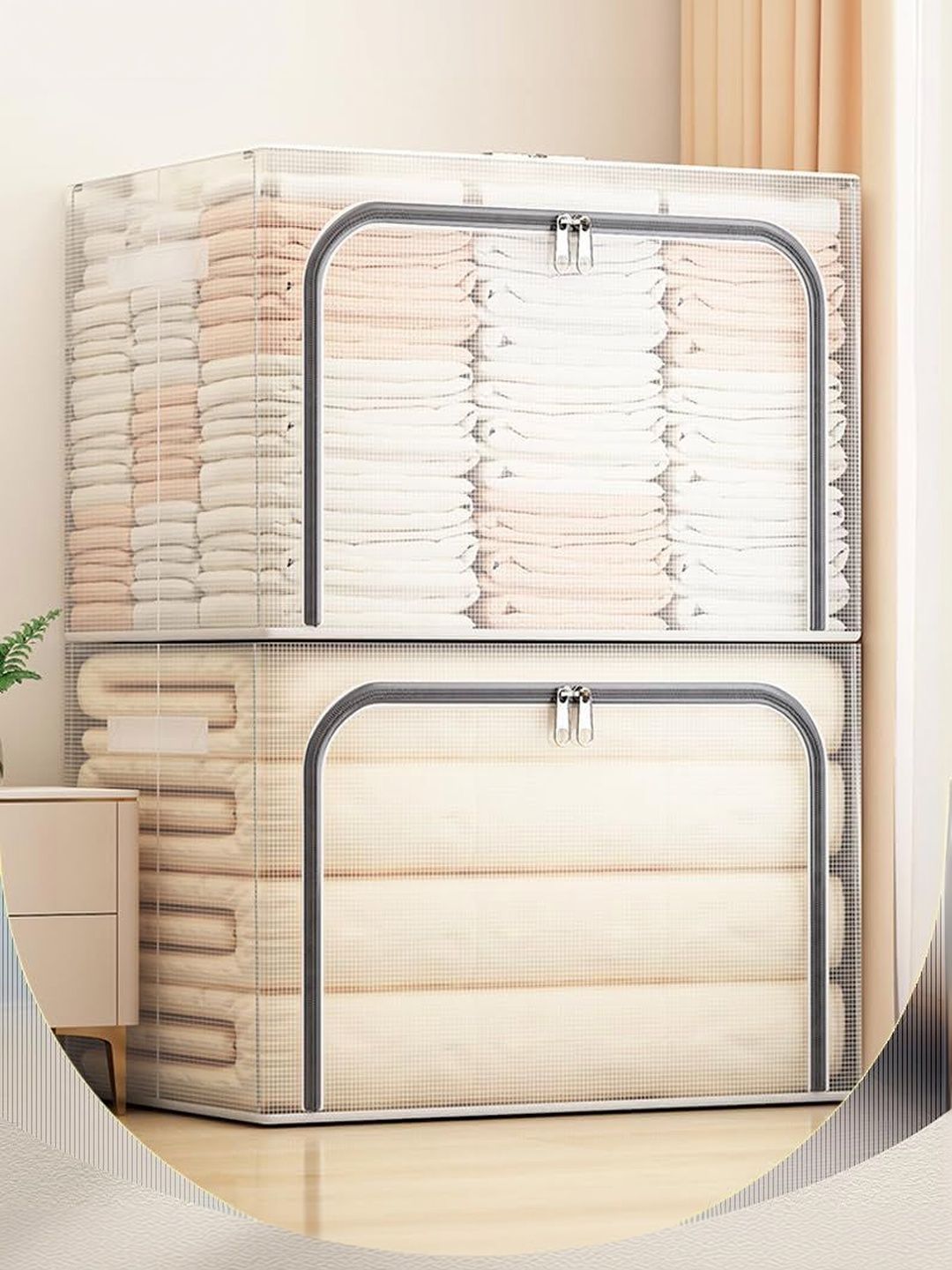 Virtuous Transparent Set of 2 Reusable Multi-Utility Organisers