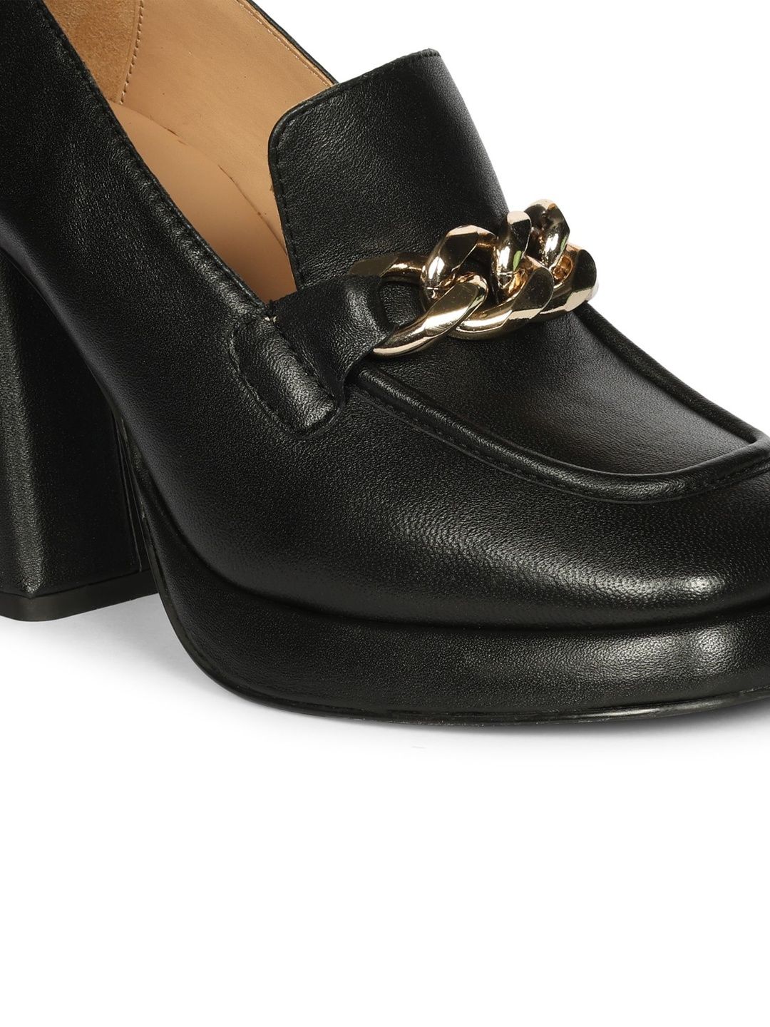 Saint G Leather Party Block Pumps with Buckles-picture-33