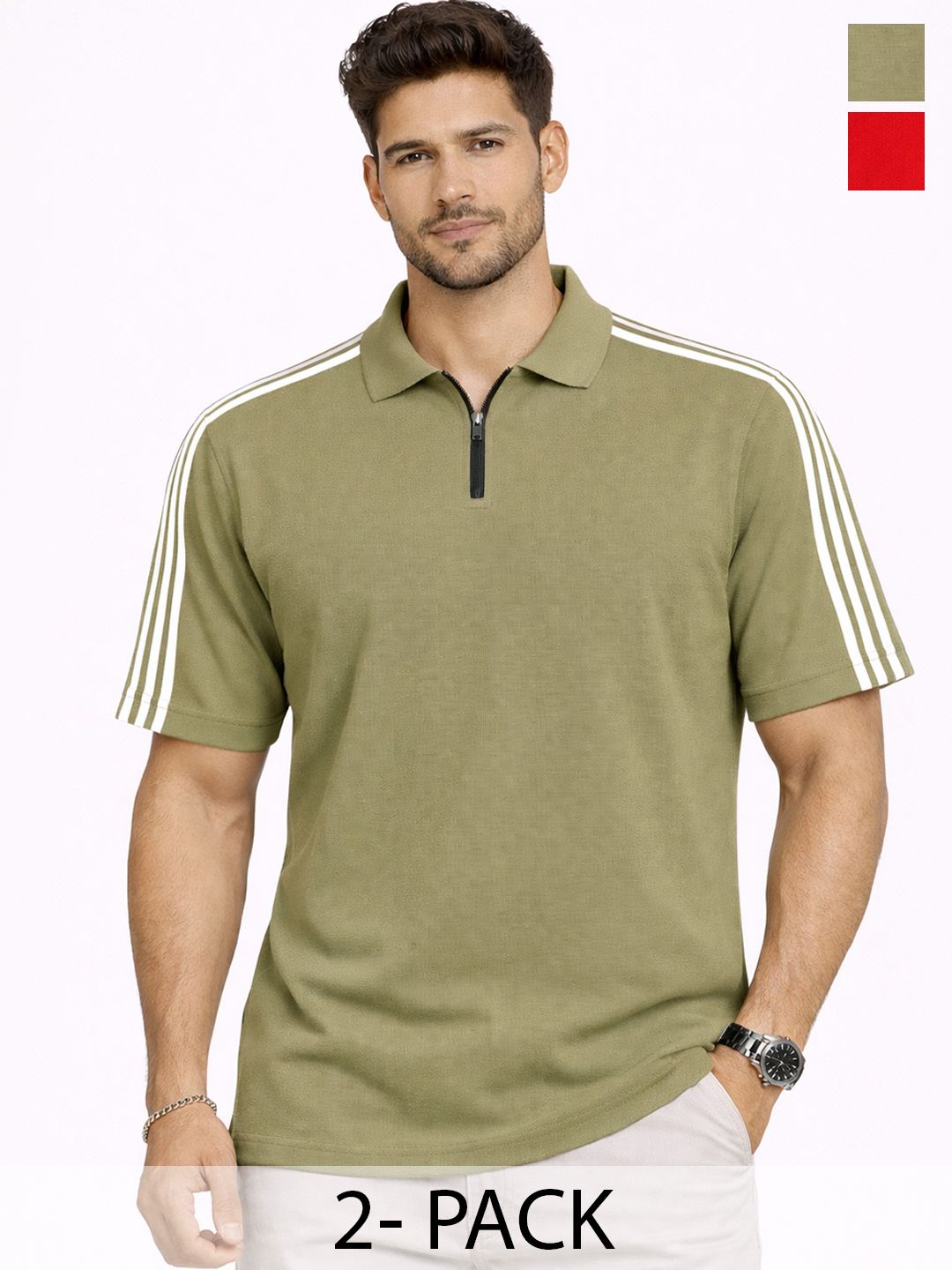 Organic Chics Men Polo Collar Regular Fit T-shirt-picture-40