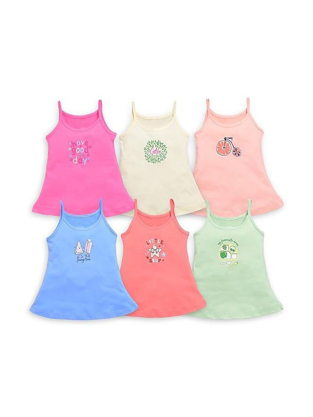 Teri Beri Pack of 6 Printed Cotton Camisole-picture-26