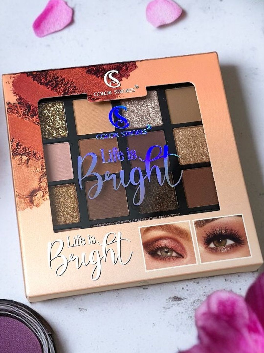 color strokes Life Is Bright 16 Shades Nude Eyeshadow Palette - 18g-picture-14