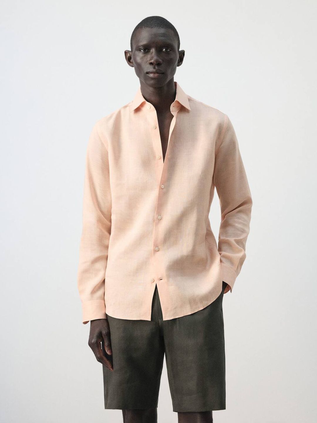 MANGO MAN Slim Fit Pure Linen Casual Shirt-picture-20