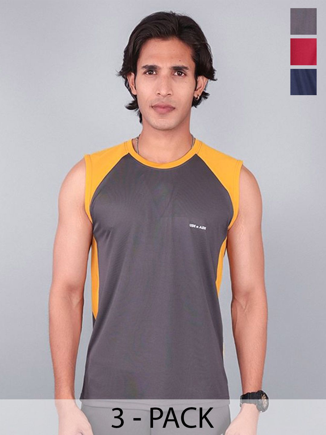 UDI n ADI UDI n ADI Men Brand Logo 2 Colourblocked T-shirt