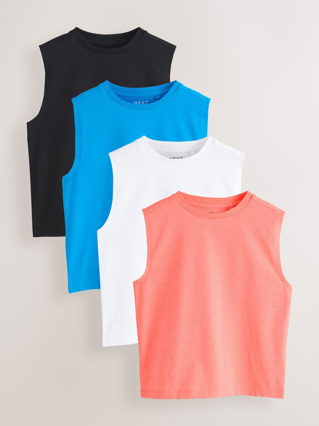 NEXT Boys Pack of 4 Pure Cotton Tank Vests-picture-28