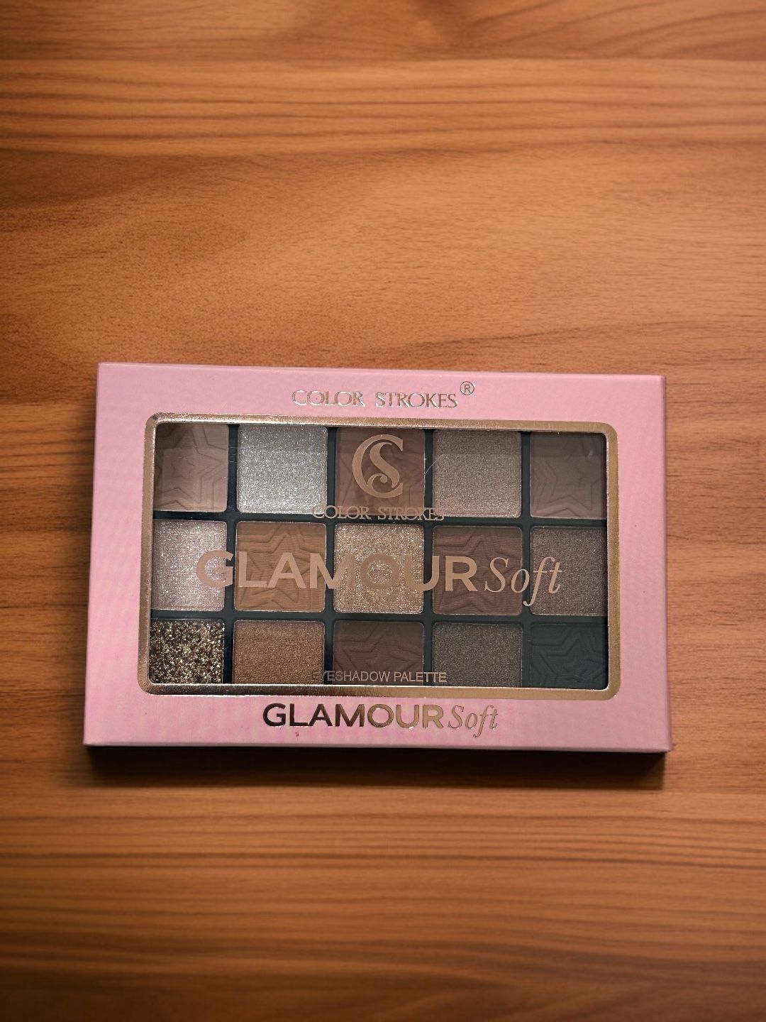 color strokes Glamour Soft 15 Shades Nude Eyeshadow Palette - 16g-image-46