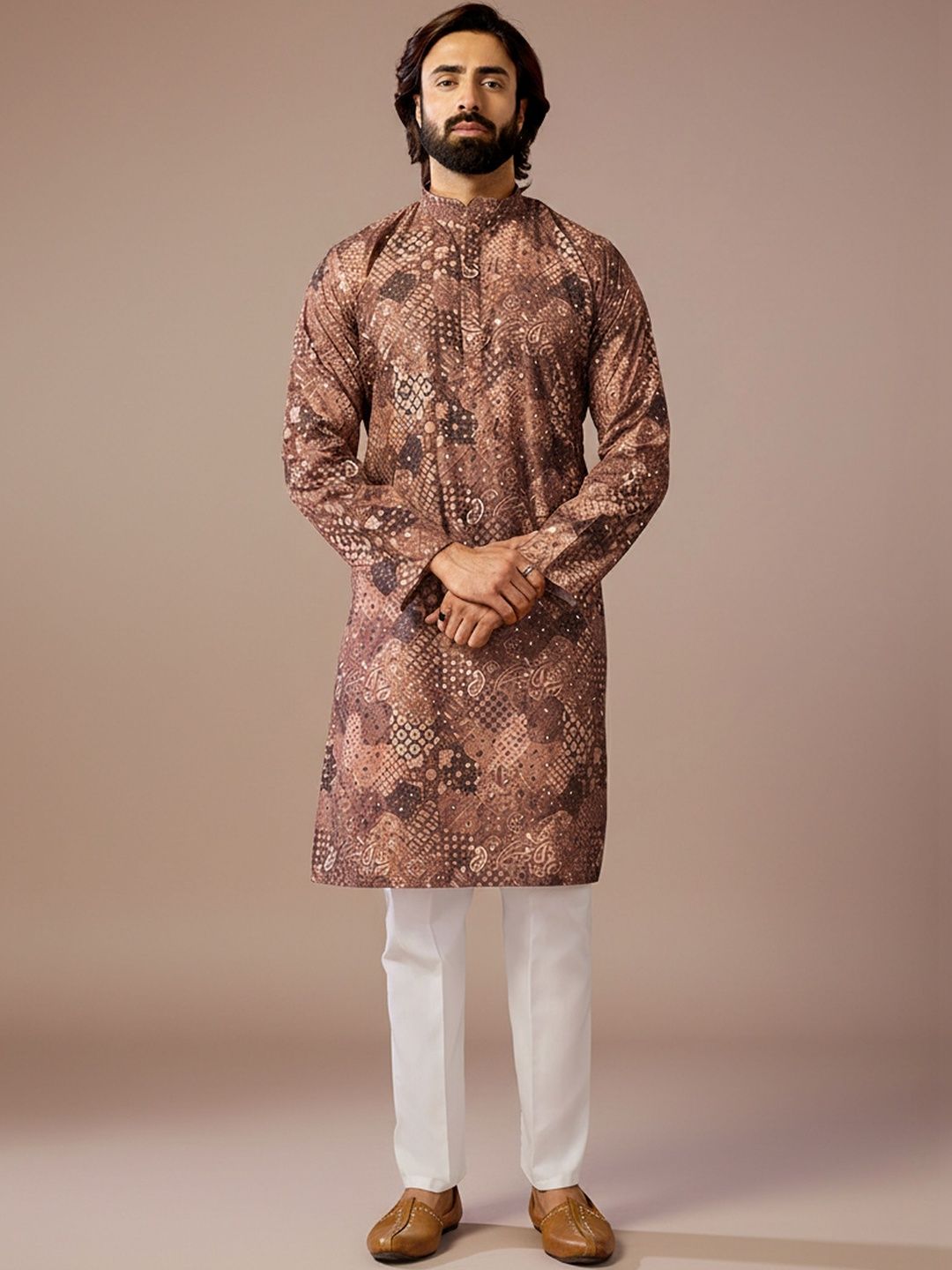 RANGRAAG Men Ethnic Motifs Printed Regular Kurta with Trousers-picture-38