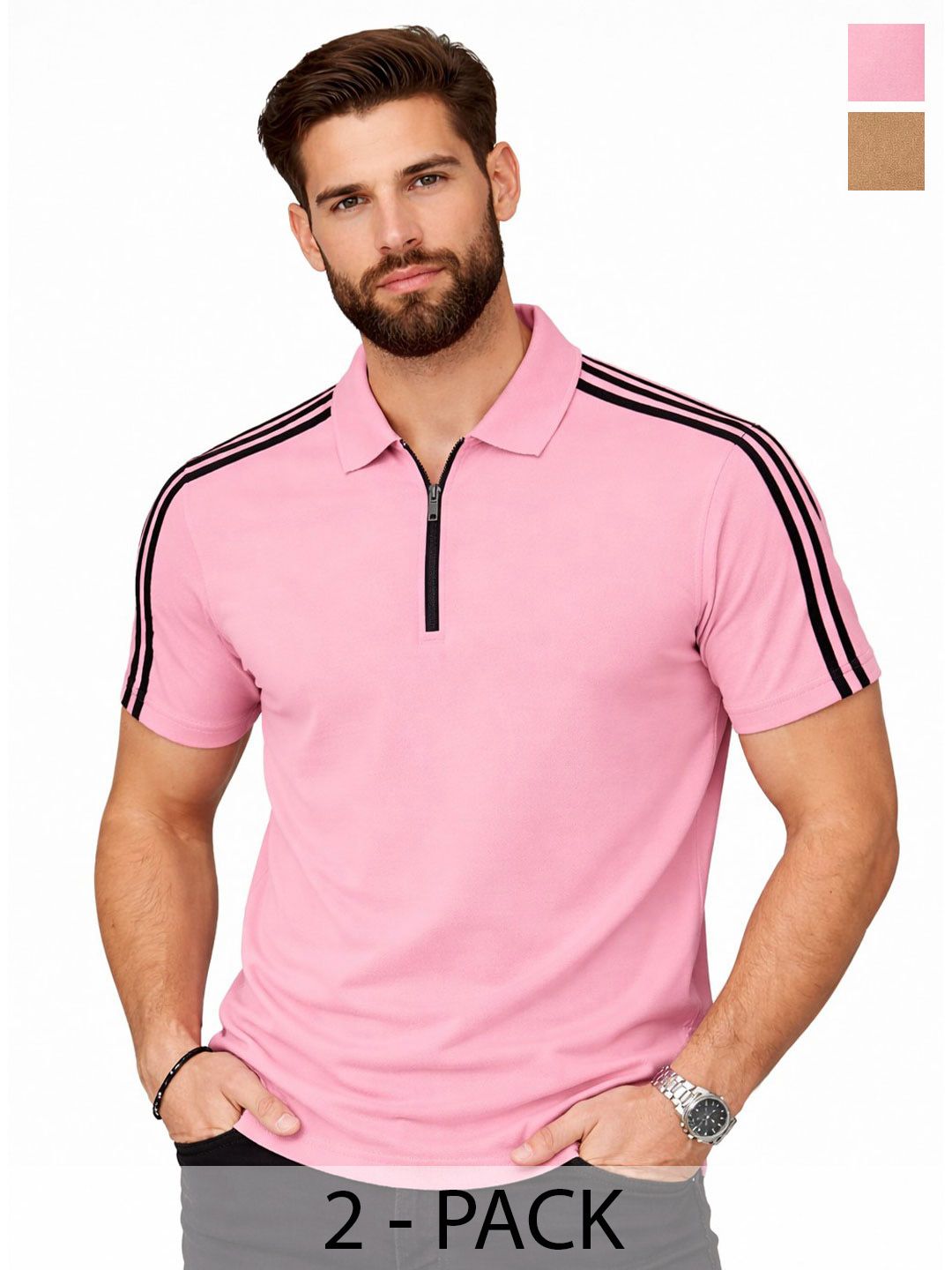 Organic Chics Men 2 Polo Collar Dri-FIT Slim Fit T-shirt-picture-35