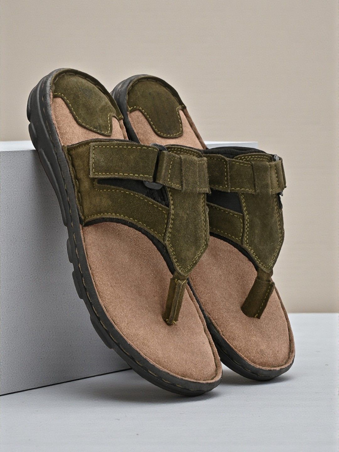 Mactree Men Leather Comfort Sandals-picture-21