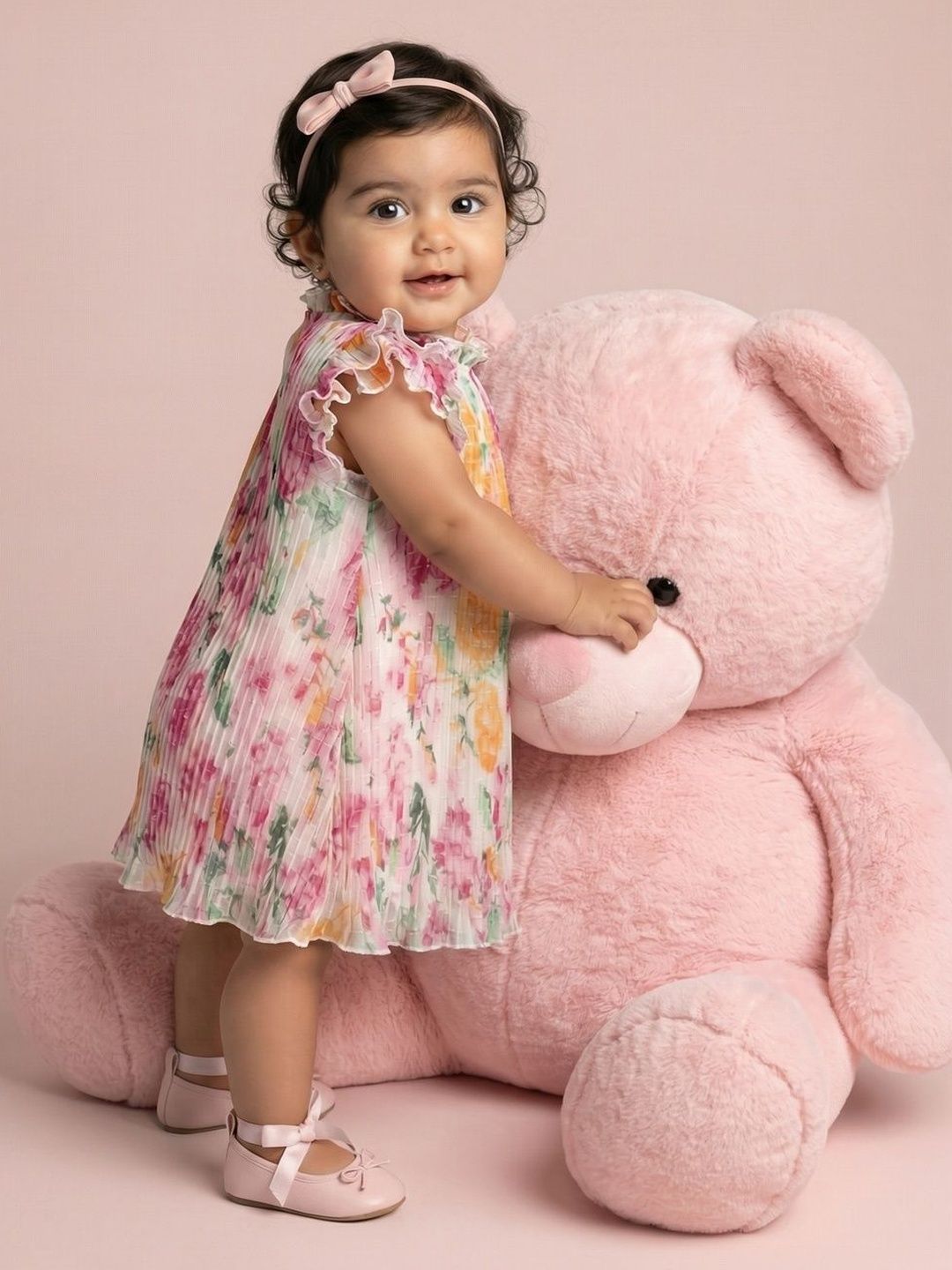 Nauti Nati Girls Printed Cotton A-Line Dress