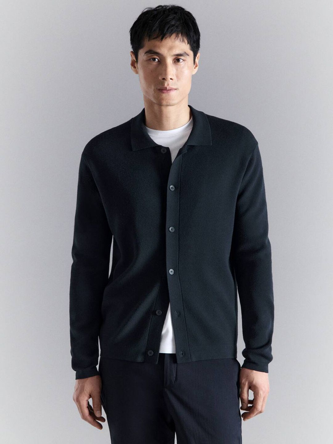 MANGO MAN Solid Cardigan
