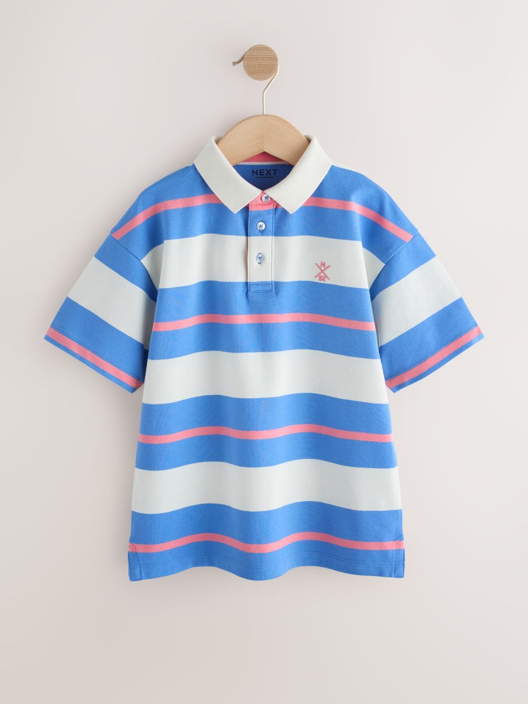 NEXT Boys Striped Polo Collar Extended Sleeves T-shirt-picture-22