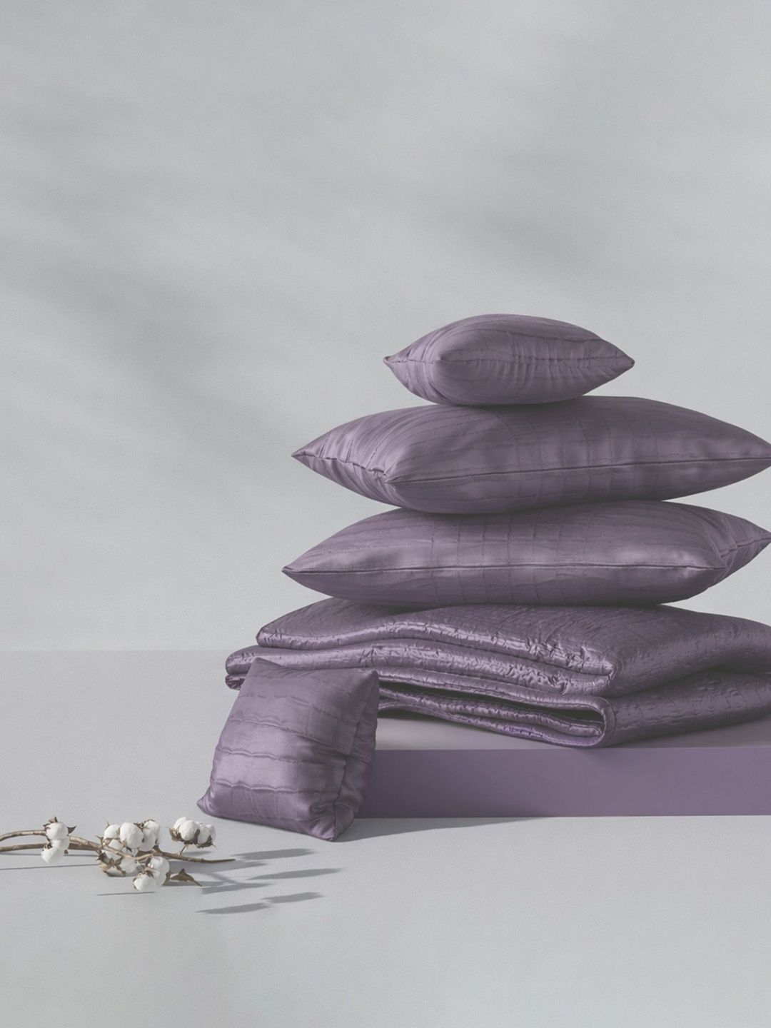 NESTERRA Purple Polycotton Double King Superfine Bedding Set-image-42