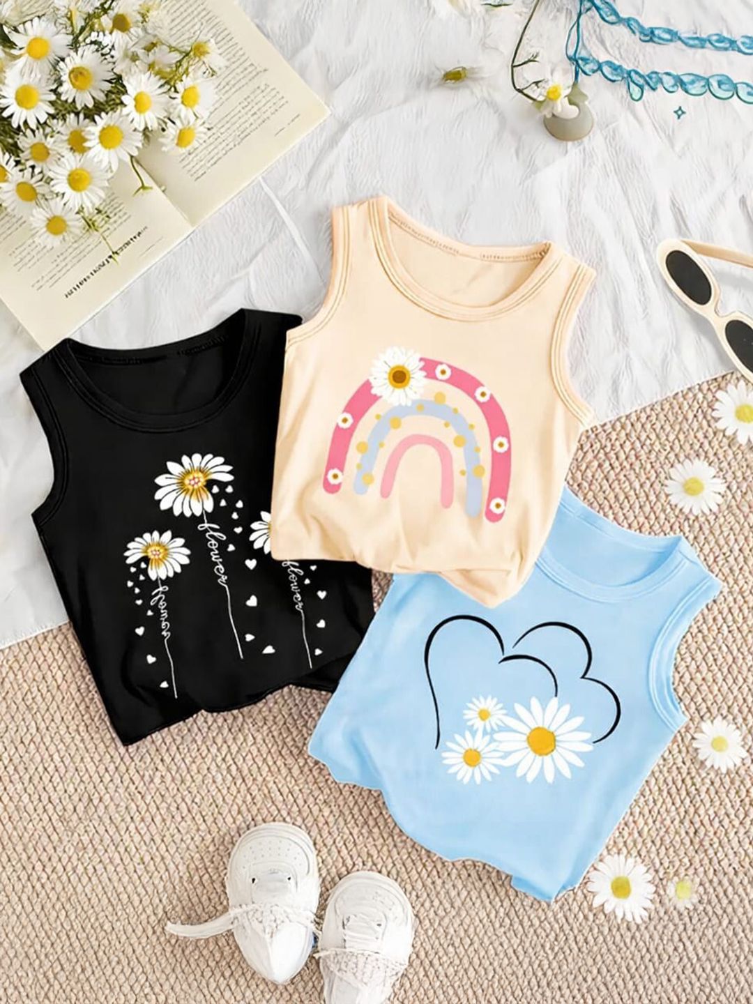 DAMN GUD DG Girls Pack of 3 Printed T-shirt-picture-31