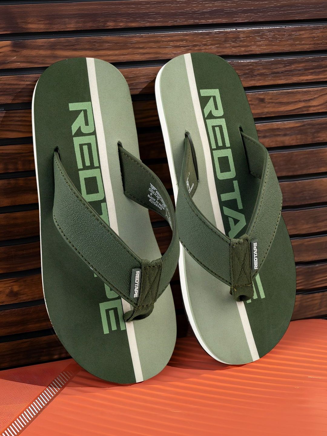 Red Tape Men Colourblocked Thong Flip-Flops-image-26