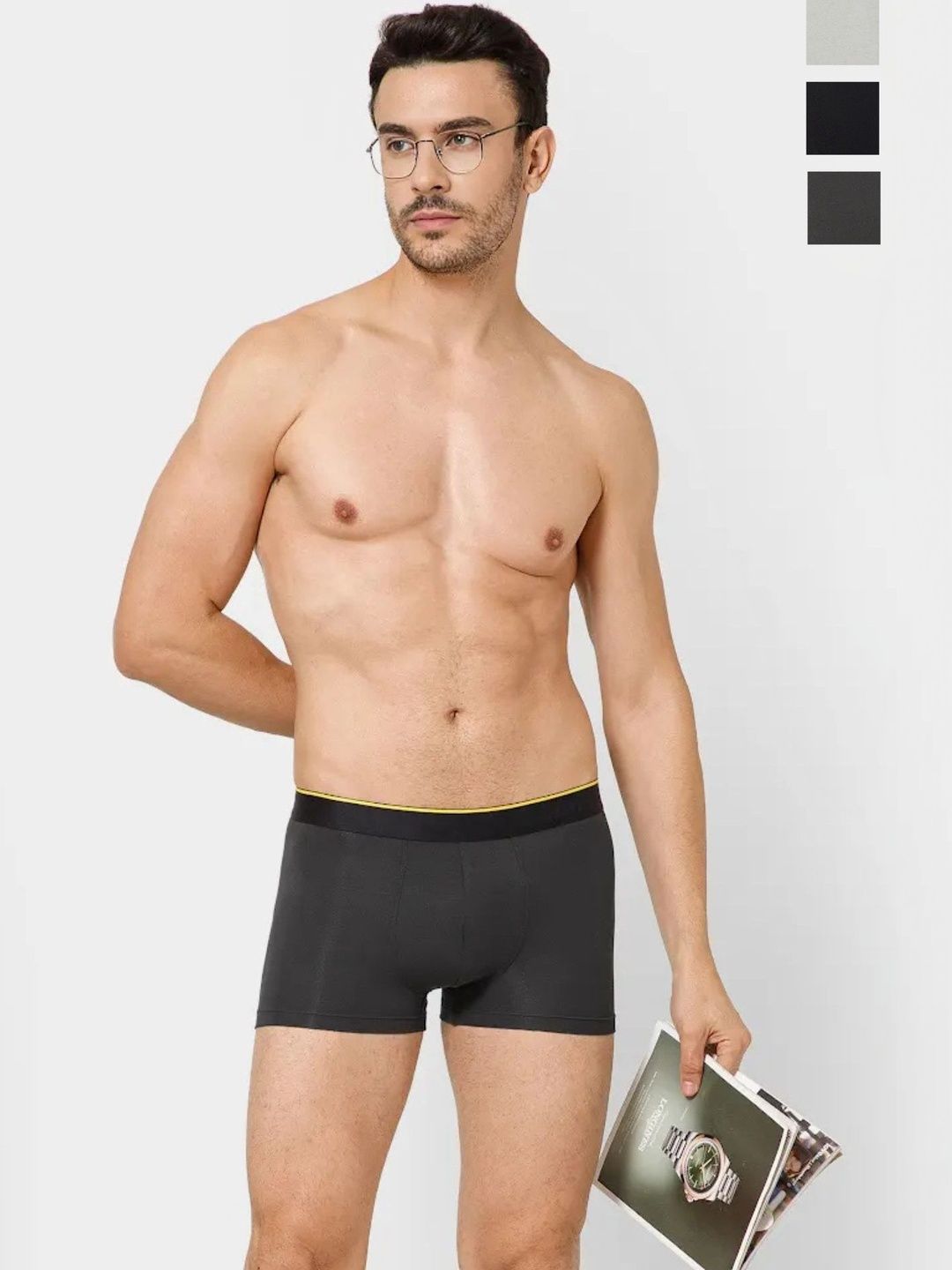 bummer Pack of 3 Modal Solid Trunks-picture-28