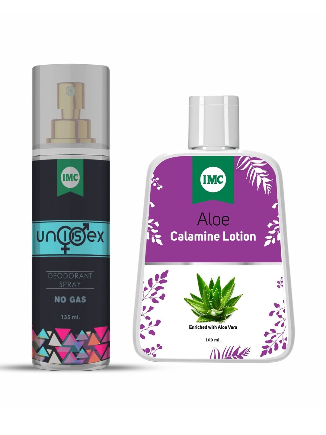 IMC Set Of 2 No Gas Deodorant Spray - 135 ml & Aloe Calamine Lotion - 100 ml-image-38