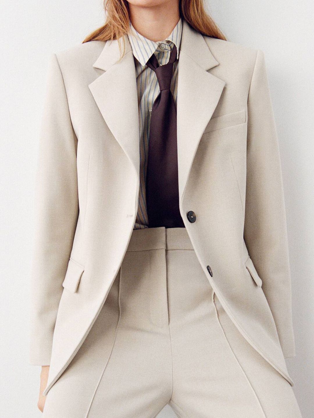 MANGO Notched Lapel Single-Breasted Blazers-picture-33
