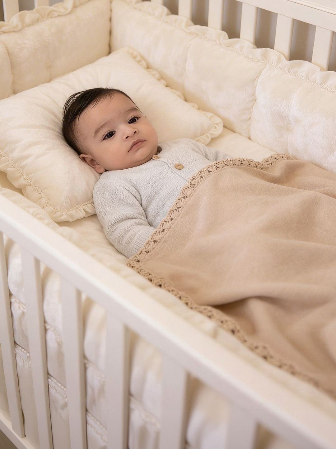 THE BABY TRUNK Beige & Beige Woollen Core-image-7