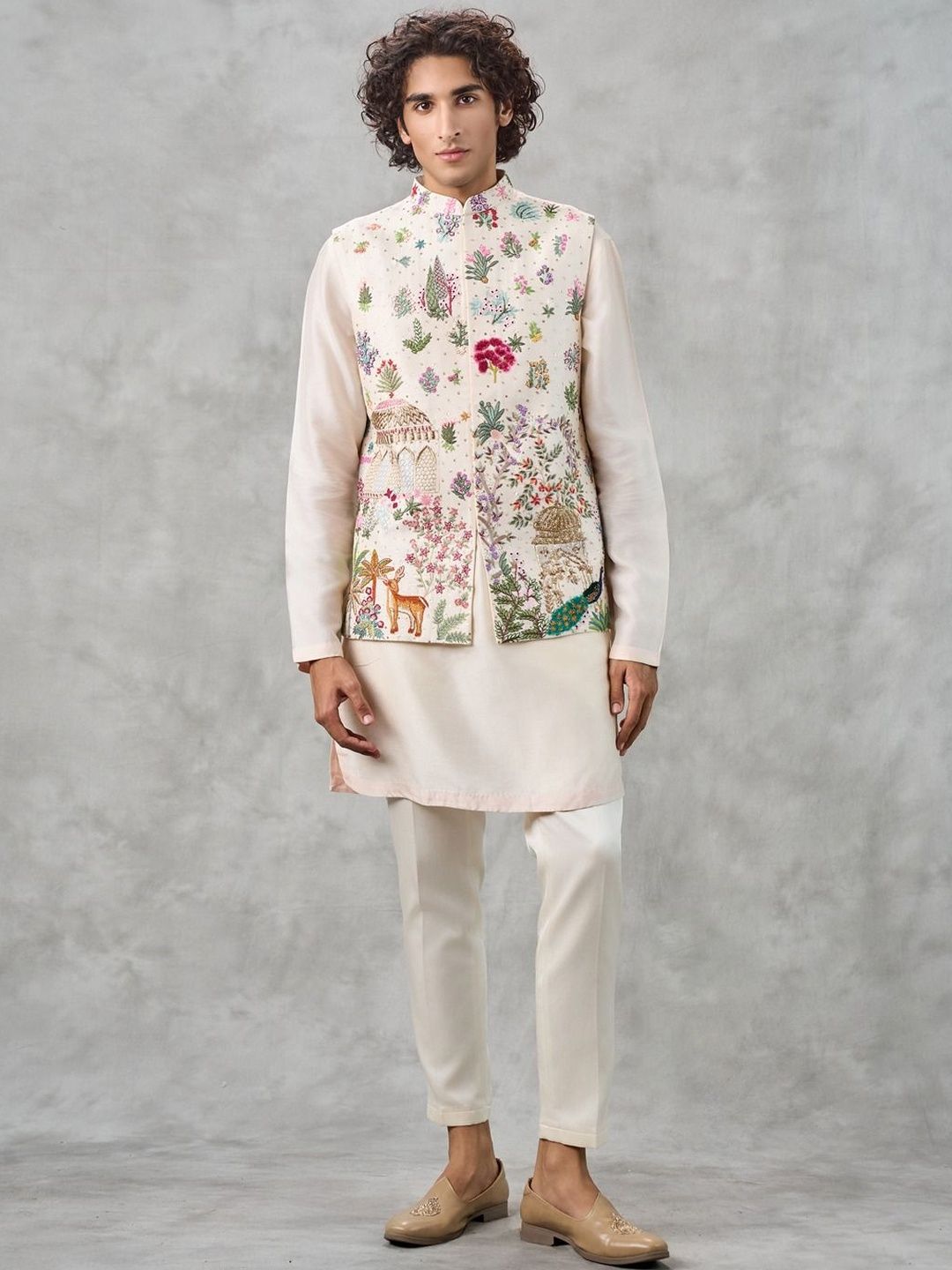 Twamev Men Regular Kurta and Trousers with Jacket-picture-33