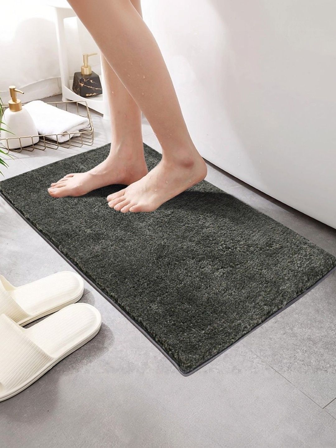 Myntra Elegant Homes Black Antiskid Doormat-picture-24