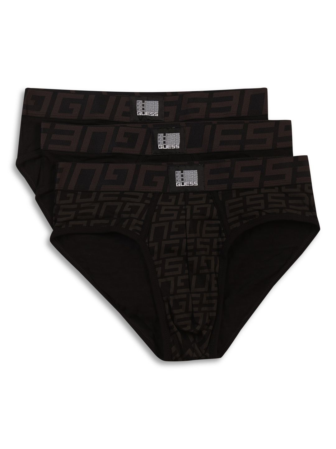 GUESS Men Pack of 3 Printed Cotton Basic Briefs-picture-37