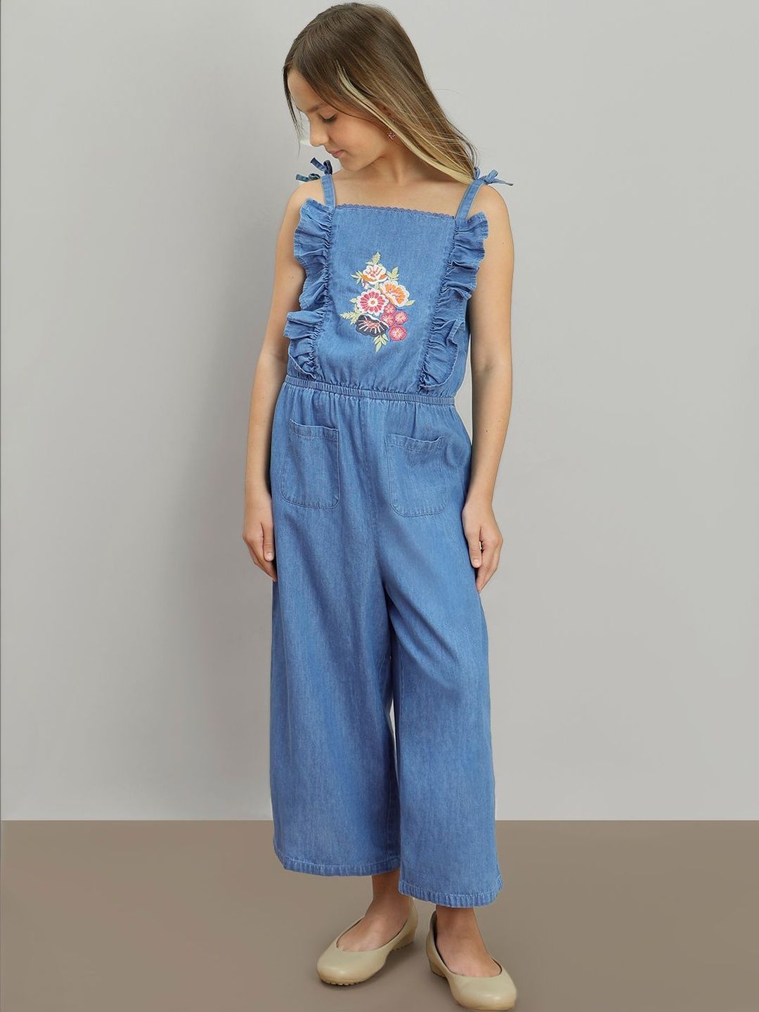 Vero Moda Girls Basic Jumpsuit with Embroidered-picture-15