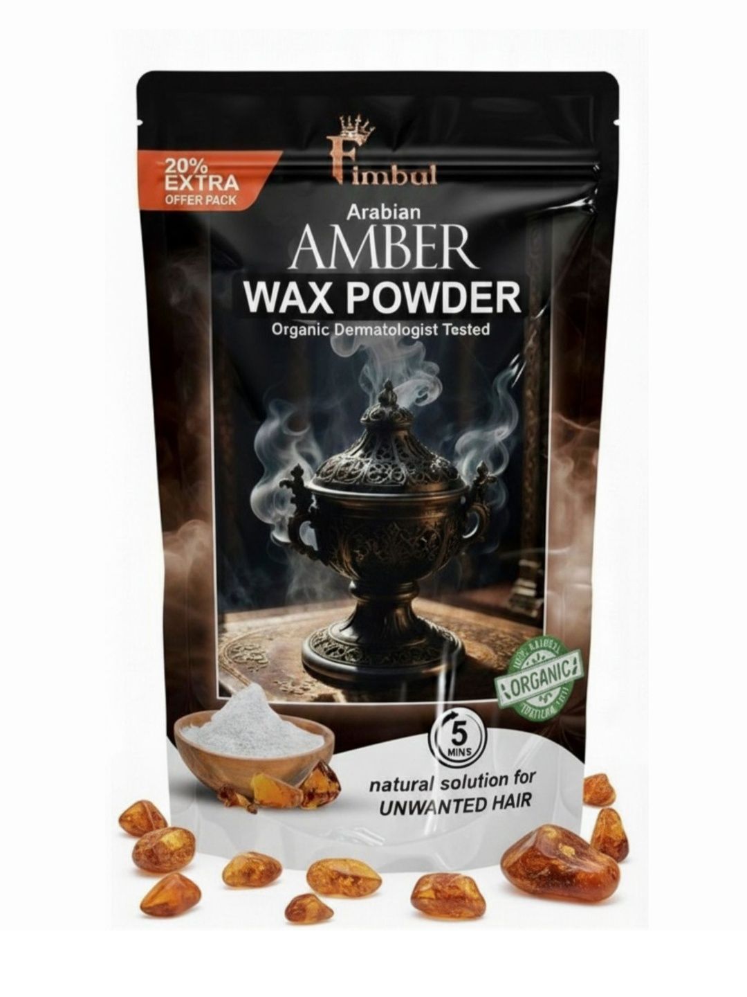 FIMBUL 100% Organic Arabian Amber Wax Powder - 120 g-picture-45