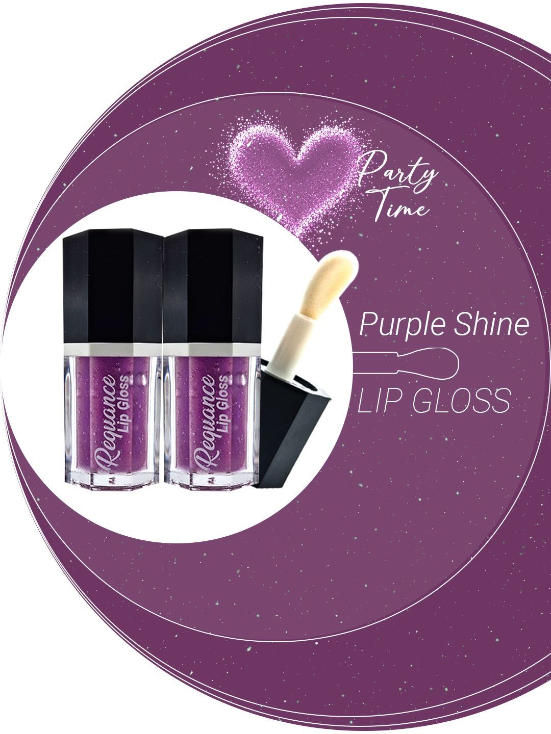 REQUANCE Set Of 2 Color-Changing High-Shine Lip Gloss 3.5 ml Each Purple Diamond Shine 009-picture-11