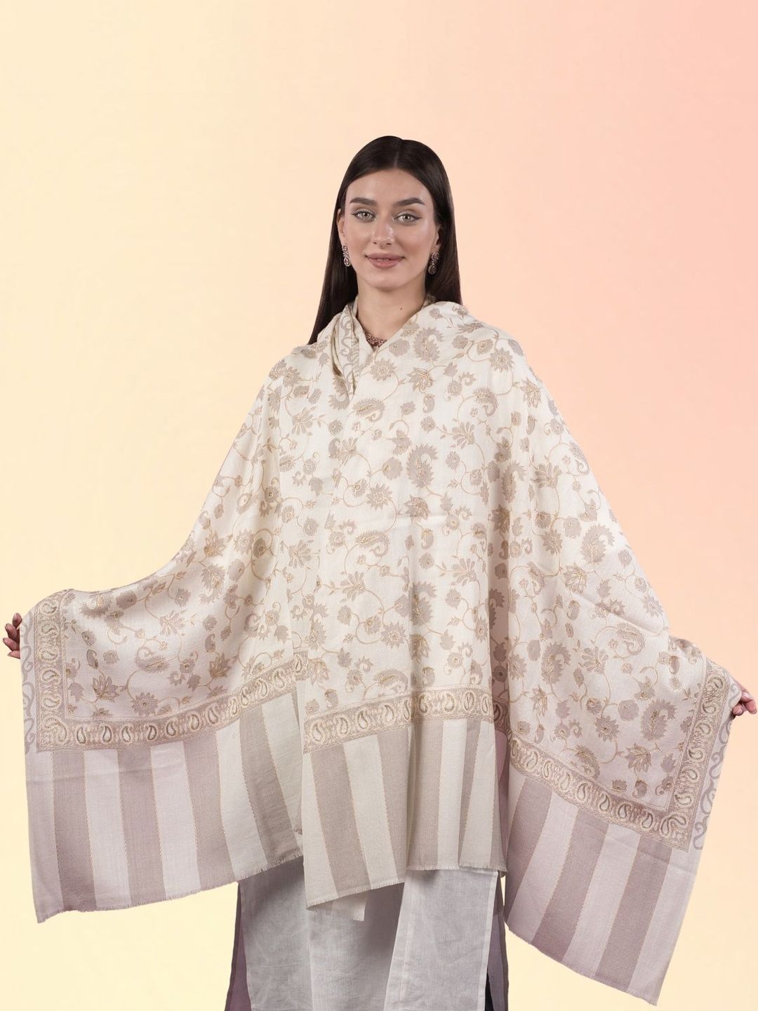 Mount Gray Women Floral Embroidered Shawl-image-43