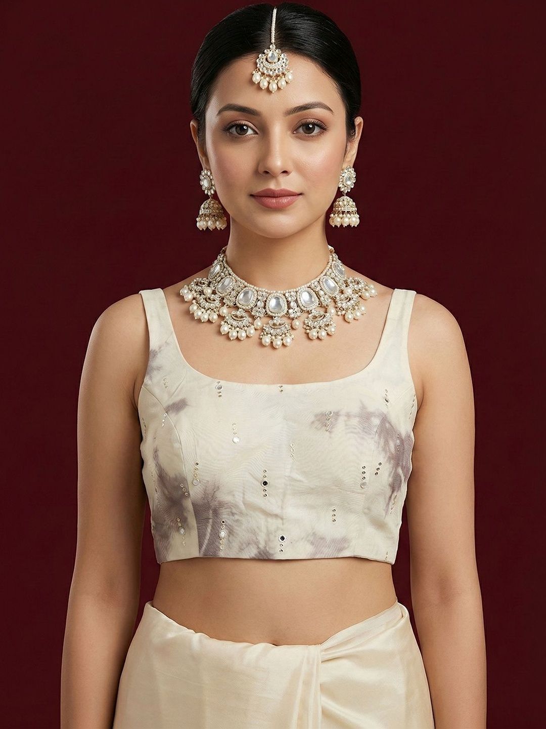 niraha Happy Owl Silk Blend Embellished Sequinned Saree Blouse-picture-14