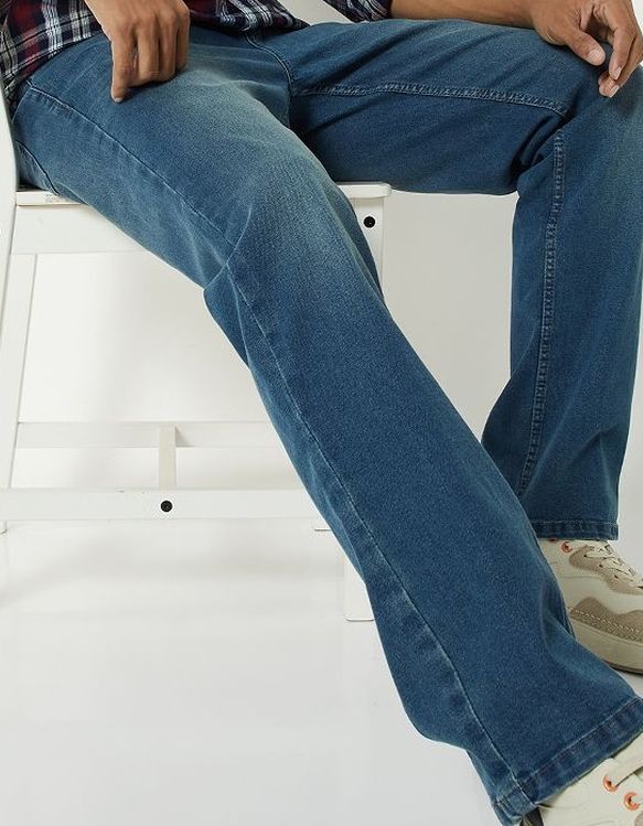 Buy Max Men Regular Fit Mid Rise Light Fade Stretchable Jeans - Jeans ...