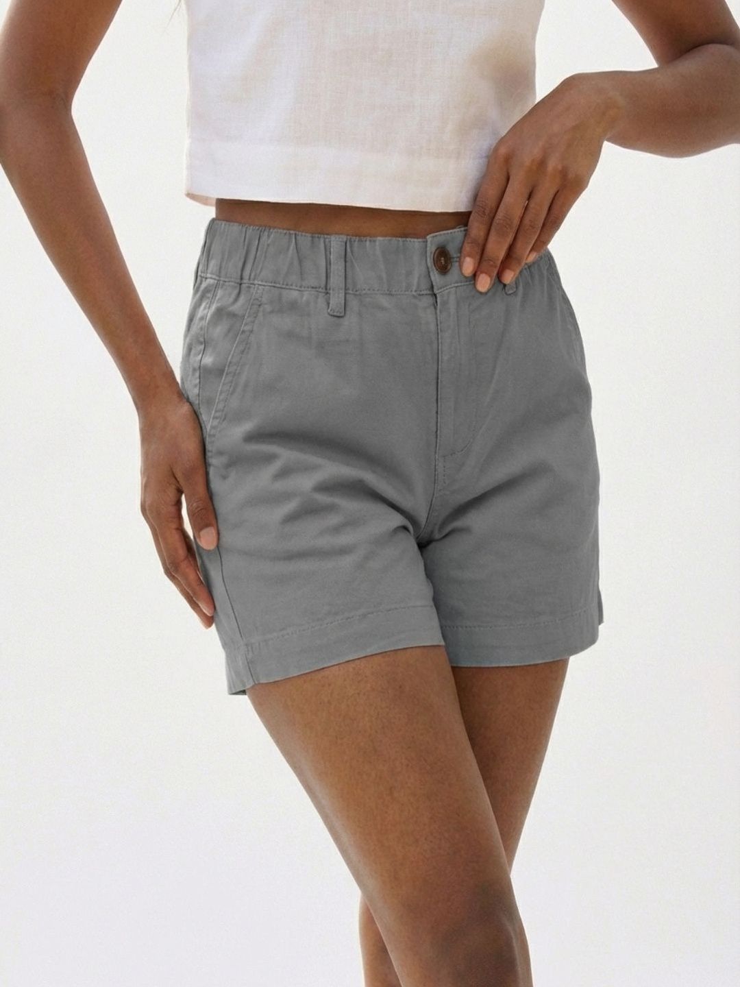 IZF Women mid rise cotton shorts-picture-25