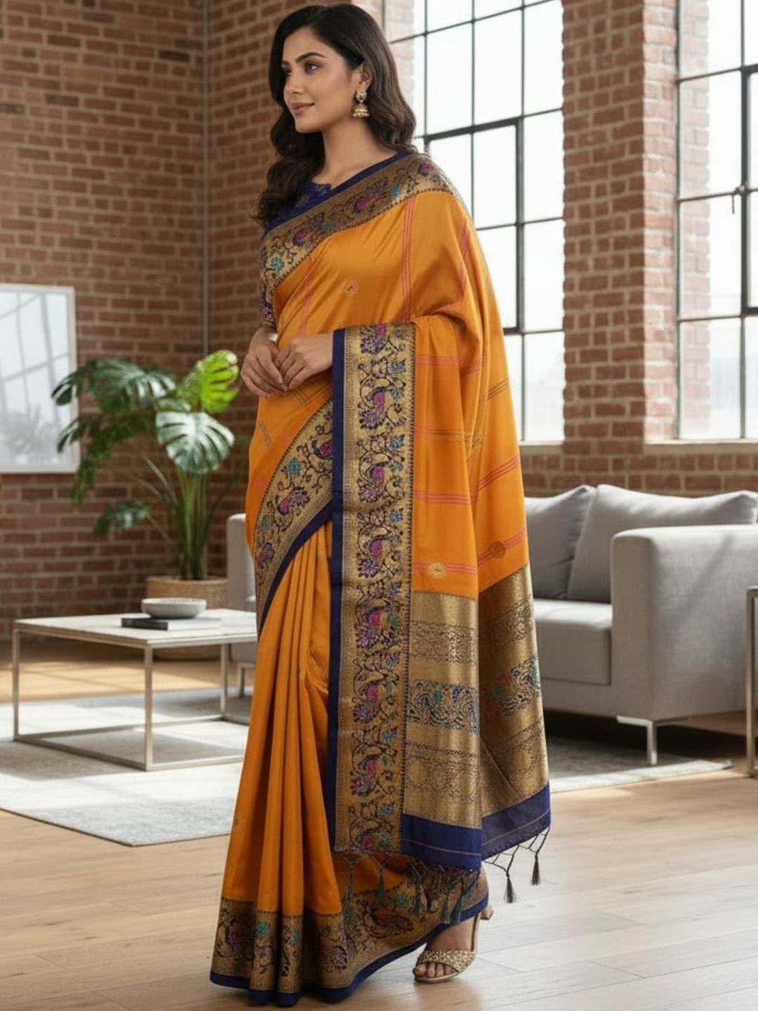 Moda Rapido Ethnic Motifs Zari Art Silk Kanjeevaram Saree-image-44