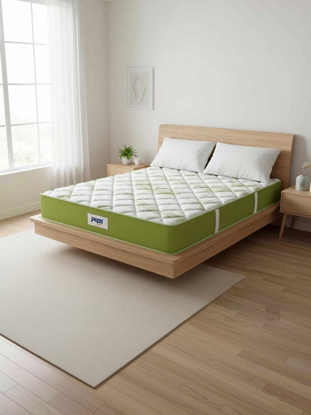 Peps Green Green & White Wrinkle-Resistant King Mattress-picture-31
