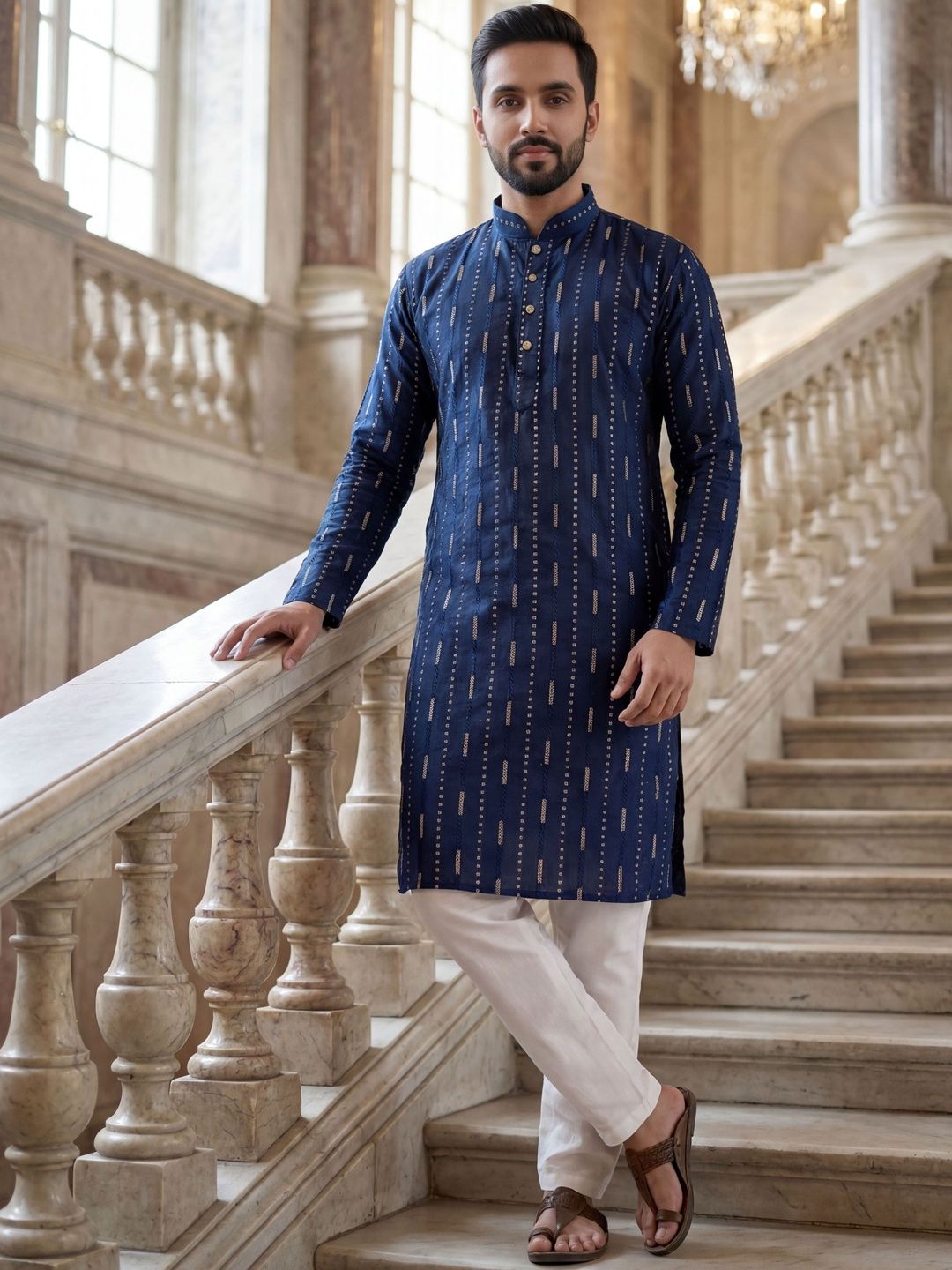 Anouk Mirage Men Embroidered Sequinned Kurta-picture-30